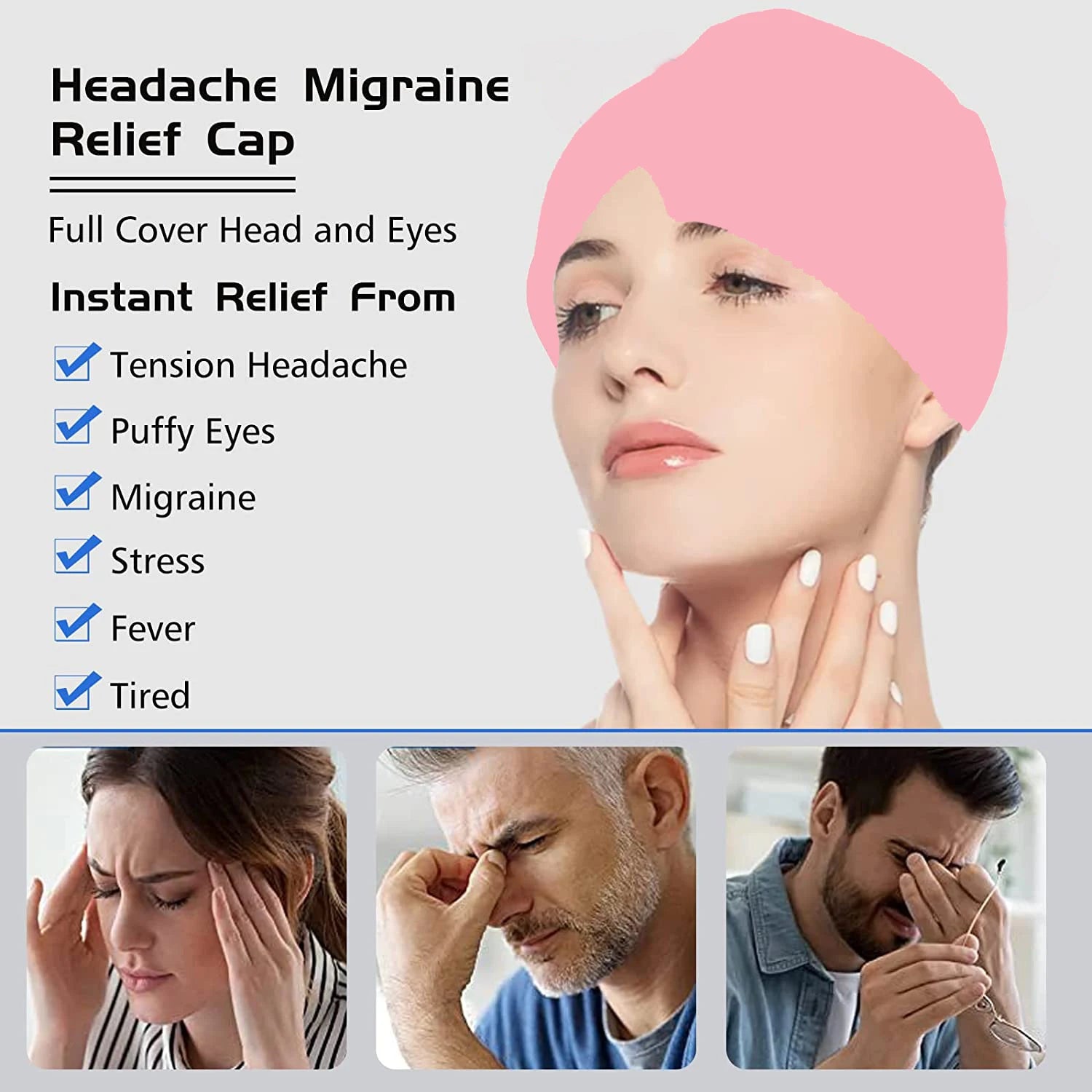 Migraine Relief Cap Full Head